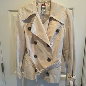 Yoana Baraschi Beige Double-Breasted Trench Coat Women’s Size 10